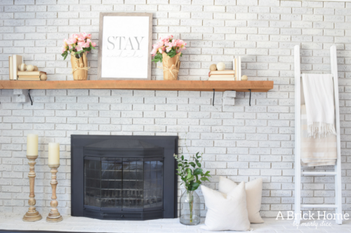 A Brick Home: rustic spring decor, spring home tour, blush spring decor, spring decorating ideas