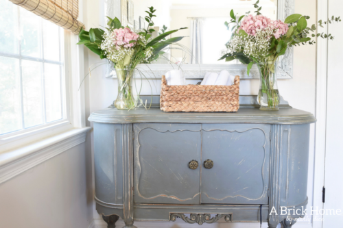 A Brick Home: rustic spring decor, spring home tour, blush spring decor, spring decorating ideas