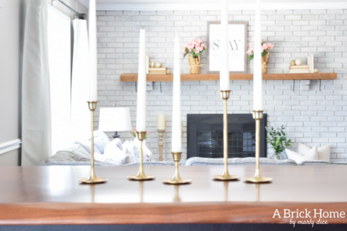 A Brick Home: rustic spring decor, spring home tour, blush spring decor, spring decorating ideas