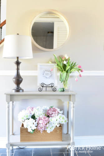A Brick Home: rustic spring decor, spring home tour, blush spring decor, spring decorating ideas