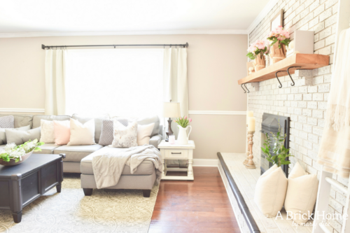 A Brick Home: rustic spring decor, spring home tour, blush spring decor, spring decorating ideas