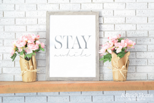 A Brick Home: rustic spring decor, spring home tour, blush spring decor, spring decorating ideas