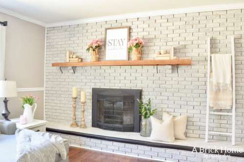 A Brick Home: rustic spring decor, spring home tour, blush spring decor, spring decorating ideas