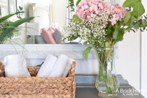 A Brick Home: rustic spring decor, spring home tour, blush spring decor, spring decorating ideas
