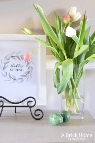 A Brick Home: rustic spring decor, spring home tour, blush spring decor, spring decorating ideas