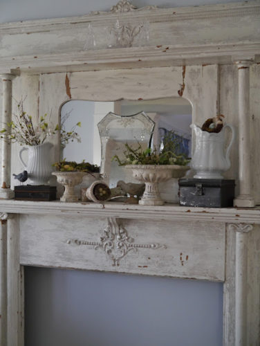 Spring mantel decorating ideas, spring mantel decor, spring mantel ideas, simple spring mantel