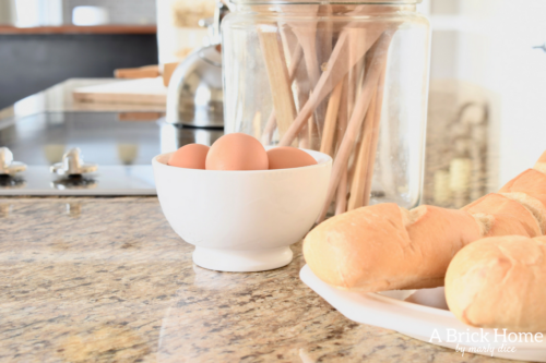 A Brick Home: spring kitchen, spring kitchen decor, spring kitchen decor countertops, kitchen decor, kitchen ideas #springdecor #kitchendecor #kitchenideas