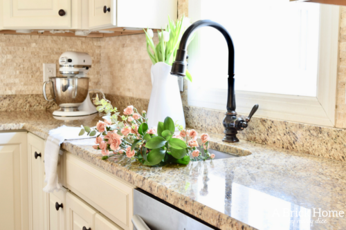 A Brick Home: spring kitchen, spring kitchen decor, spring kitchen decor countertops, kitchen decor, kitchen ideas #springdecor #kitchendecor #kitchenideas