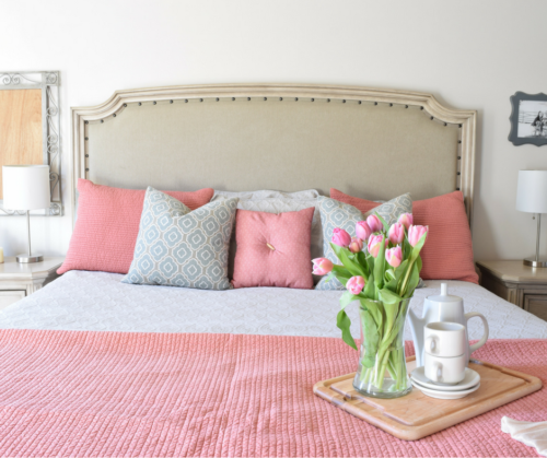 A Brick Home: rustic spring decor, spring home tour, blush spring decor, spring decorating ideas