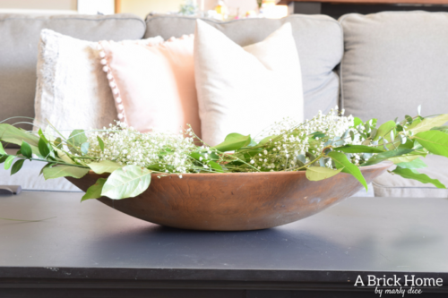 A Brick Home: rustic spring decor, spring home tour, blush spring decor, spring decorating ideas