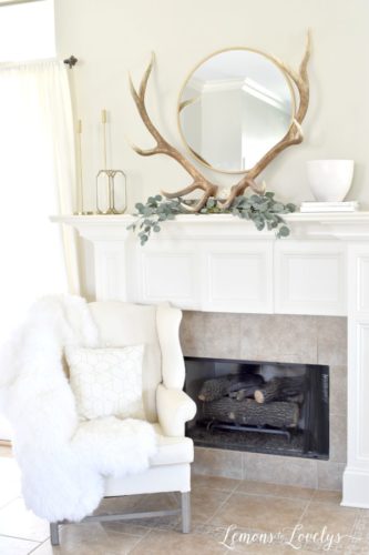 Spring mantel decorating ideas, spring mantel decor, spring mantel ideas, simple spring mantel