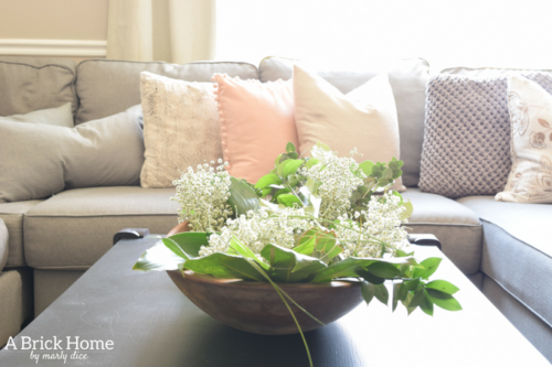 A Brick Home: rustic spring decor, spring home tour, blush spring decor, spring decorating ideas