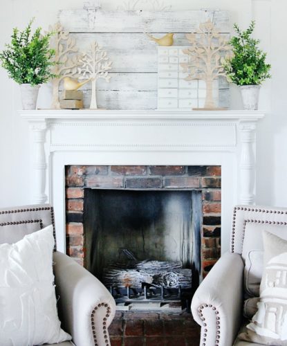 Spring mantel decorating ideas, spring mantel decor, spring mantel ideas, simple spring mantel