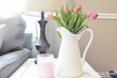 A Brick Home: rustic spring decor, spring home tour, blush spring decor, spring decorating ideas
