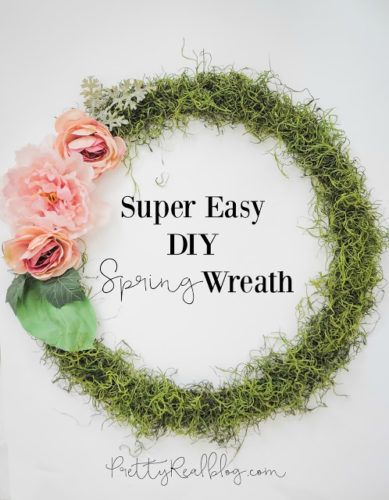 DIY Spring Wreath, spring wreath for front door, simple diy spring wreath, easy diy spring wreath