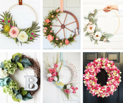 DIY Spring Wreath, spring wreath for front door, simple diy spring wreath, easy diy spring wreath