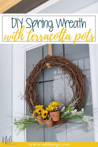 DIY Spring Wreath, spring wreath for front door, simple diy spring wreath, easy diy spring wreath