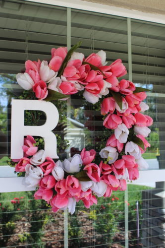 DIY Spring Wreath, spring wreath for front door, simple diy spring wreath, easy diy spring wreath