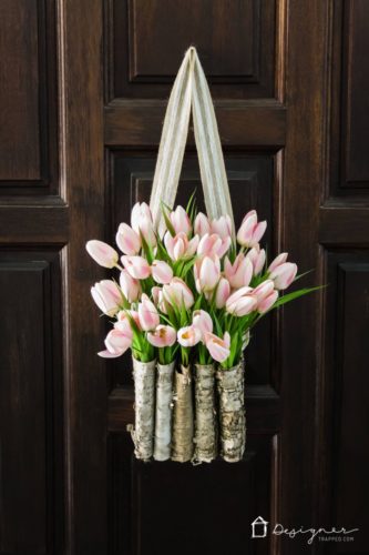 DIY Spring Wreath, spring wreath for front door, simple diy spring wreath, easy diy spring wreath
