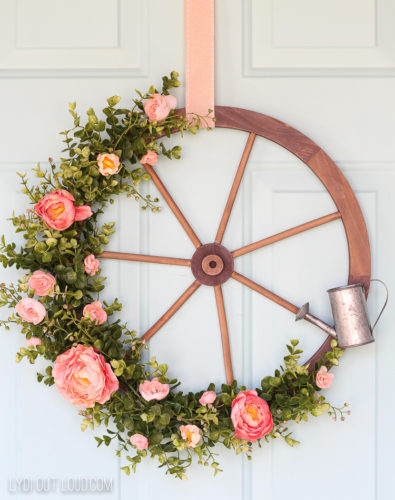 DIY Spring Wreath, spring wreath for front door, simple diy spring wreath, easy diy spring wreath