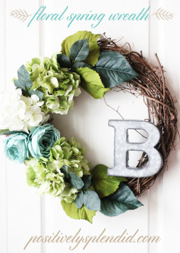 DIY Spring Wreath, spring wreath for front door, simple diy spring wreath, easy diy spring wreath