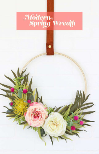 DIY Spring Wreath, spring wreath for front door, simple diy spring wreath, easy diy spring wreath