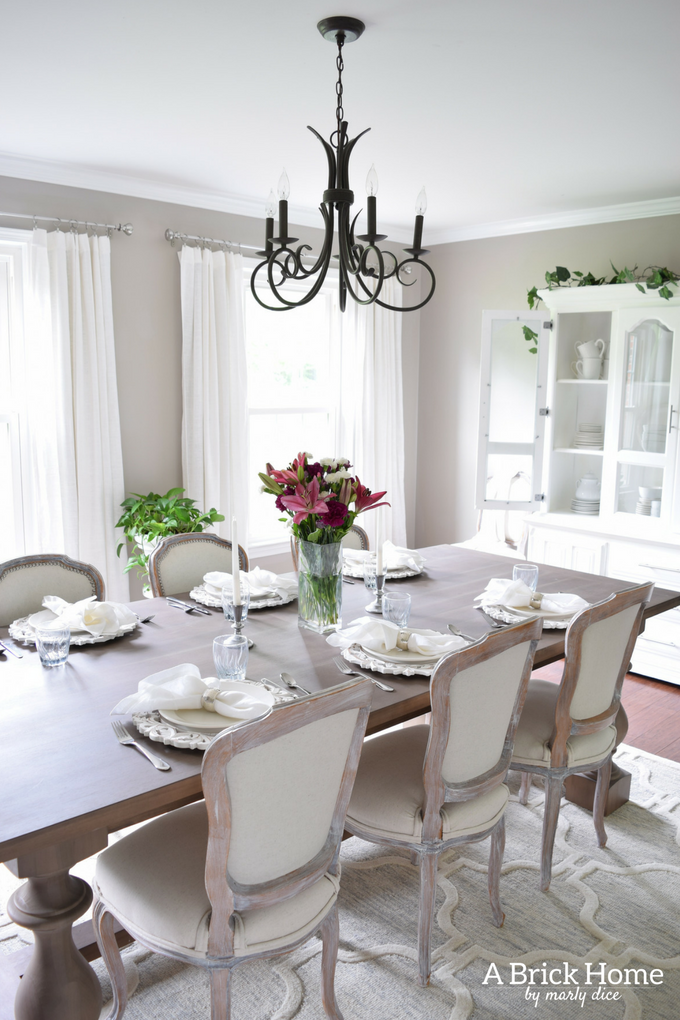 Elegant Dining Room Makeover - Marly Dice