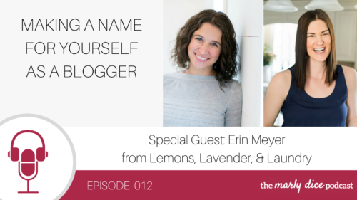 MUST-LISTEN episode with Erin from Lemons, Lavender, & Laundry. She dishes out her experience being on TV, how the #100roomchallenge has helped grow her and her blog, and her advice for bloggers trying to making a name for themselves in the space! #themarlydicepodcast #blogging