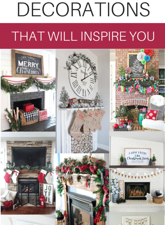 Gorgeous Christmas mantel decorations that'll inspire you this year! Check out this roundup up beautiful holiday mantels. #christmasmantels