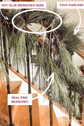 DIY Christmas Garland Using Real Pine Branches - Marly Dice