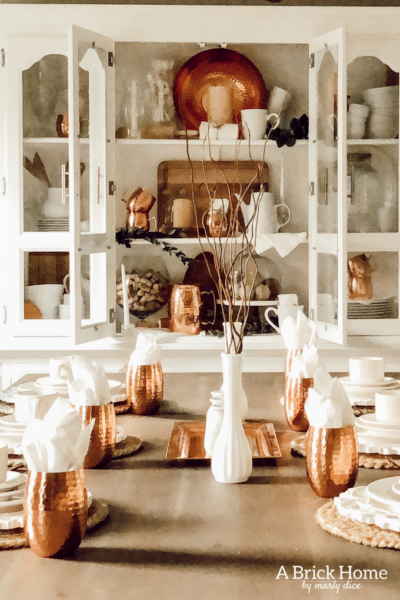 Copper Decor Accents in my Dining Room - Marly Dice