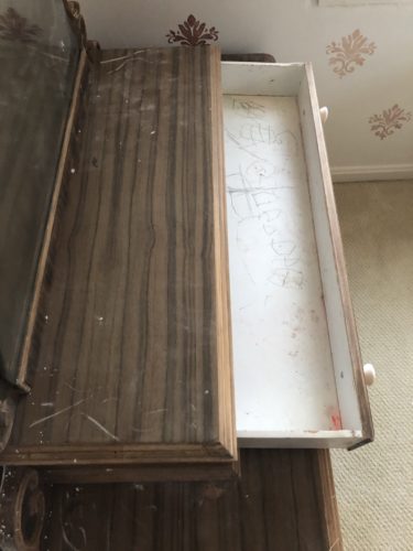 Antique Vanity Dresser Makeover