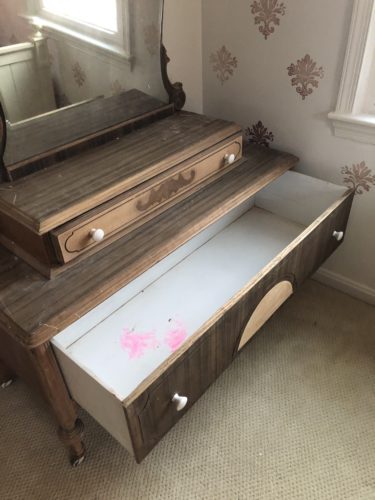 Antique Vanity Dresser Makeover