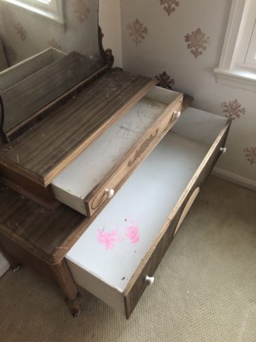 Antique Vanity Dresser Makeover