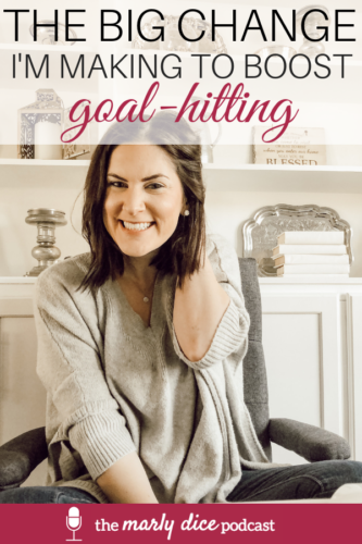 Listen in on The Marly Dice Podcast to learn the method Marly's using to boost goal-hitting #bloggingtips