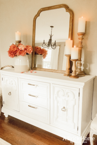 LOVE this simple french country buffet decor in Marly's home! #frenchcountry