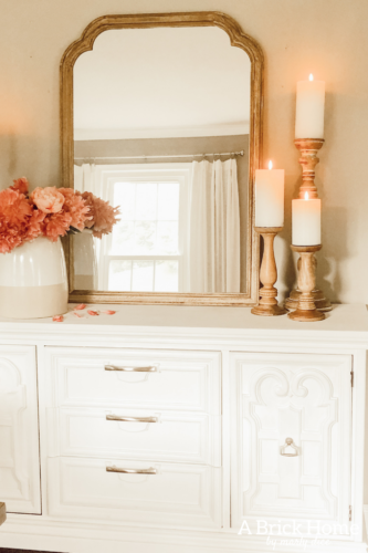 LOVE this simple french country buffet decor in Marly's home! #frenchcountry