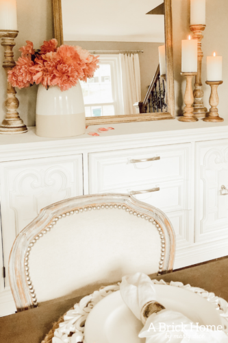 LOVE this simple french country buffet decor in Marly's home! #frenchcountry