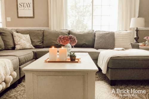 This Ashley Furniture sectional review is so honest and tells you EVERYTHING you need to know about it! #fabricsectional #ashleyfurniture #ashleyhomestore