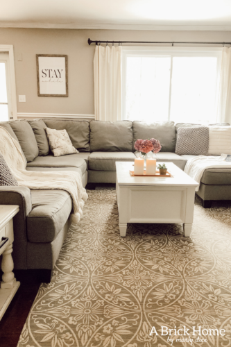 This Ashley Furniture sectional review is so honest and tells you EVERYTHING you need to know about it! #fabricsectional #ashleyfurniture #ashleyhomestore