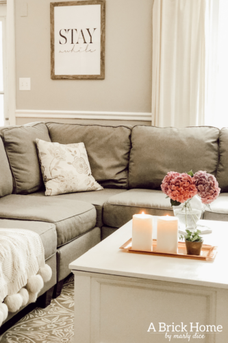 This Ashley Furniture sectional review is so honest and tells you EVERYTHING you need to know about it! #fabricsectional #ashleyfurniture #ashleyhomestore