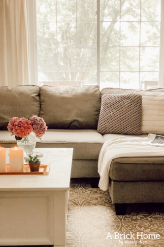 This Ashley Furniture sectional review is so honest and tells you EVERYTHING you need to know about it! #fabricsectional #ashleyfurniture #ashleyhomestore