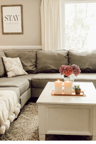 This Ashley Furniture sectional review is so honest and tells you EVERYTHING you need to know about it! #fabricsectional #ashleyfurniture #ashleyhomestore