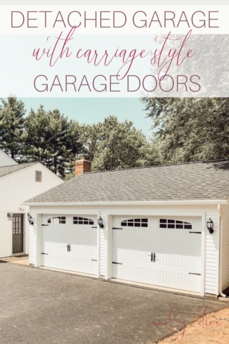 OBSESSED with this detached garage build with carriage garage doors! #detachedgarage #carriagegaragedoors