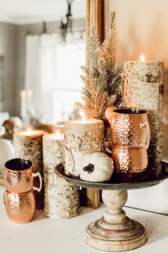 Recreate this magical and rustic Thanksgiving tablescape! #thanksgivingtablecsape #rustictablescape