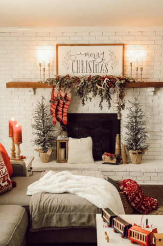 Rustic Christmas Mantel
