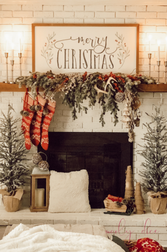 Rustic Christmas Mantel