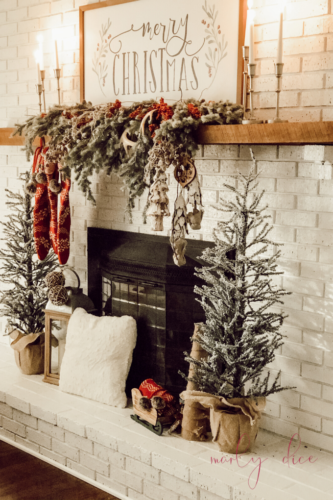 Rustic Christmas Mantel