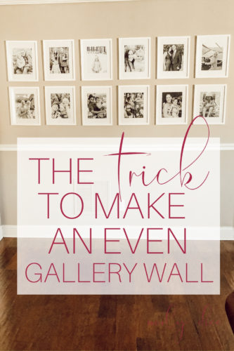 Make an even gallery wall the EASY way! These tricks & tips are genius!! #gallerywall #gallerywallideas