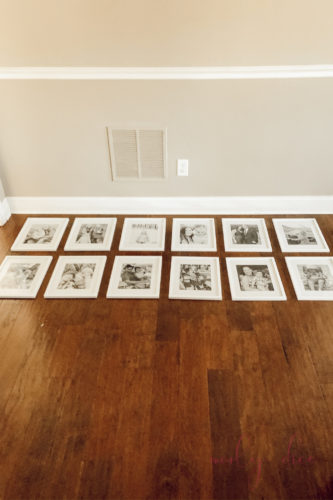 Make an even gallery wall the EASY way! These tricks & tips are genius!! #gallerywall #gallerywallideas